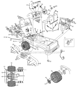 Part Location Diagram of 75597-2749 Power Wheels Steering Wheel Button